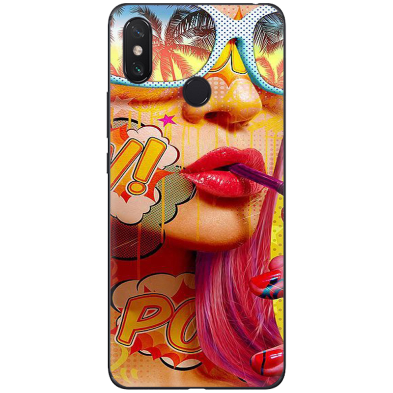 Чехол U-print Xiaomi Mi Max 3 Yellow Girl Pop Art