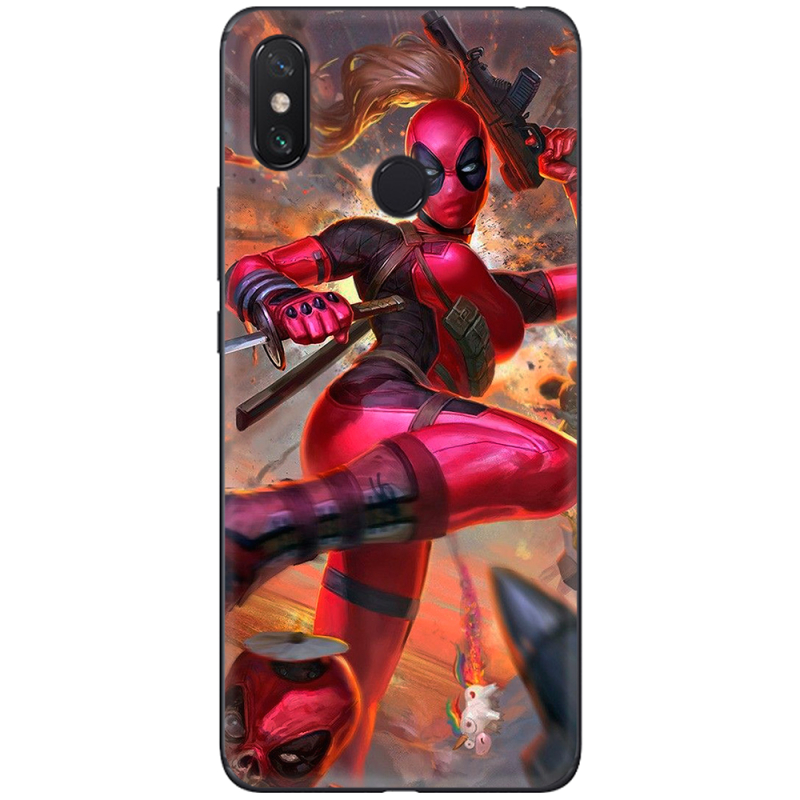 Чехол U-print Xiaomi Mi Max 3 Woman Deadpool