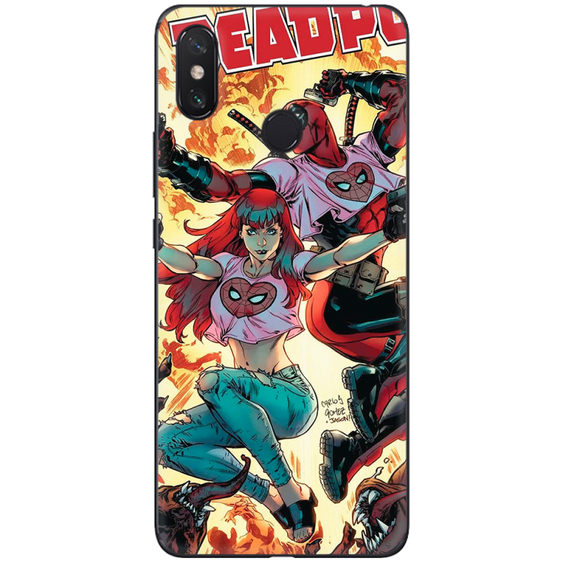 Чехол U-print Xiaomi Mi Max 3 Deadpool and Mary Jane
