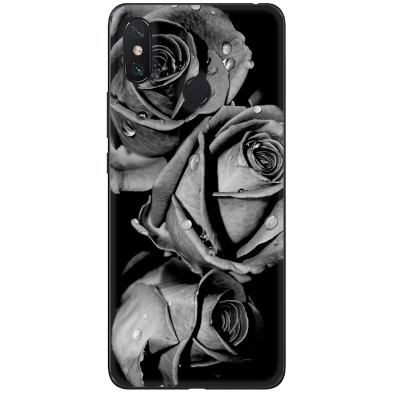 Чехол U-print Xiaomi Mi Max 3 Black and White Roses