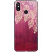 Чехол U-print Xiaomi Mi Max 3 Gold Leaves