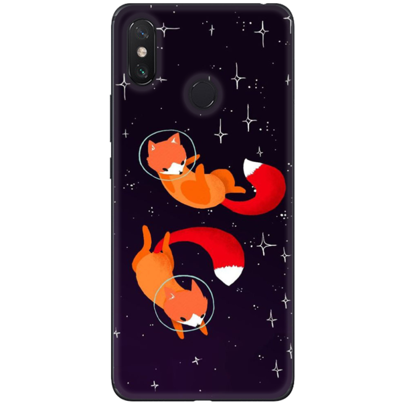 Чехол U-print Xiaomi Mi Max 3 Fox-Astronauts