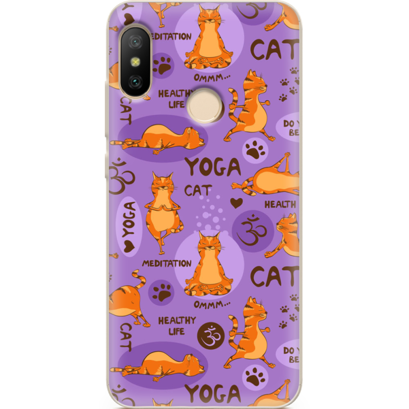 Чехол U-print Xiaomi Mi A2 Lite Yoga Cat