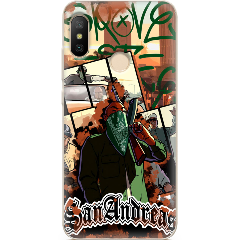 Чехол U-print Xiaomi Mi A2 Lite GTA San Andreas