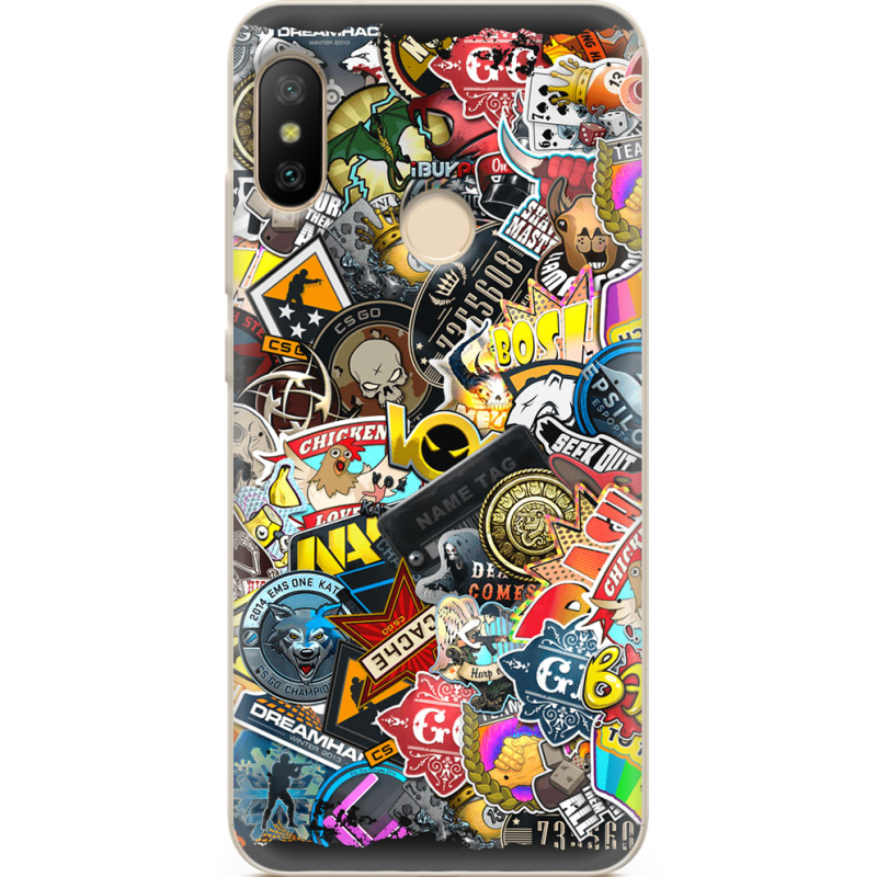 Чехол U-print Xiaomi Mi A2 Lite CS:Go Stickerbombing