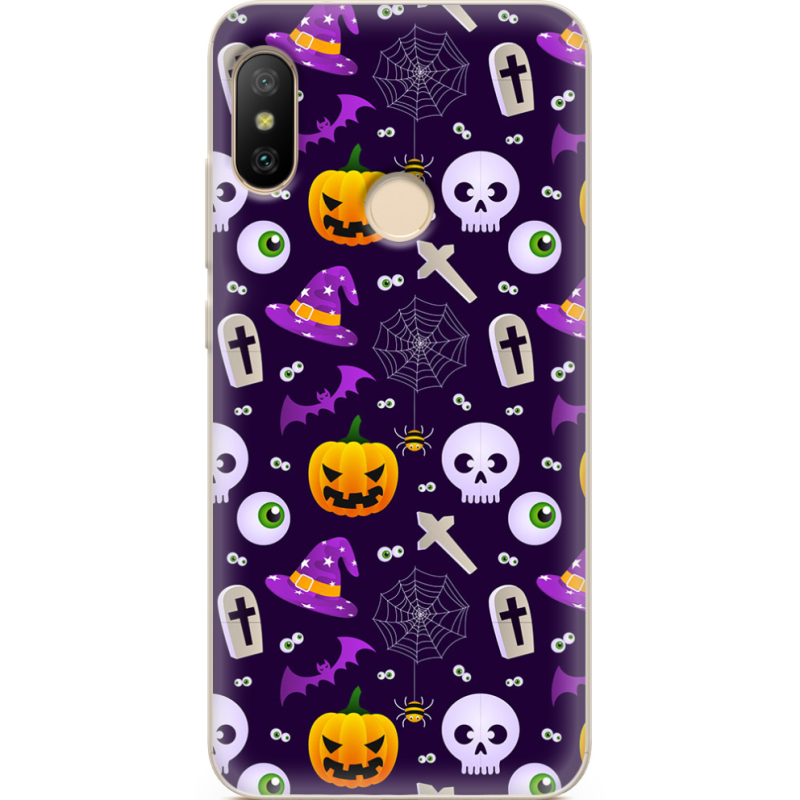 Чехол U-print Xiaomi Mi A2 Lite Halloween Purple Mood