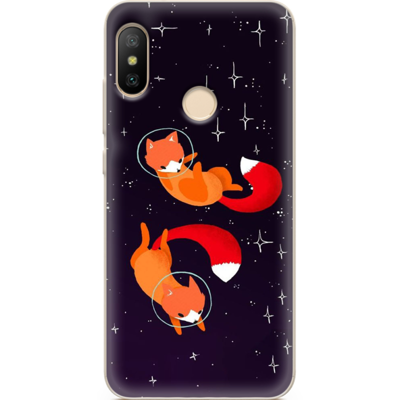Чехол U-print Xiaomi Mi A2 Lite Fox-Astronauts