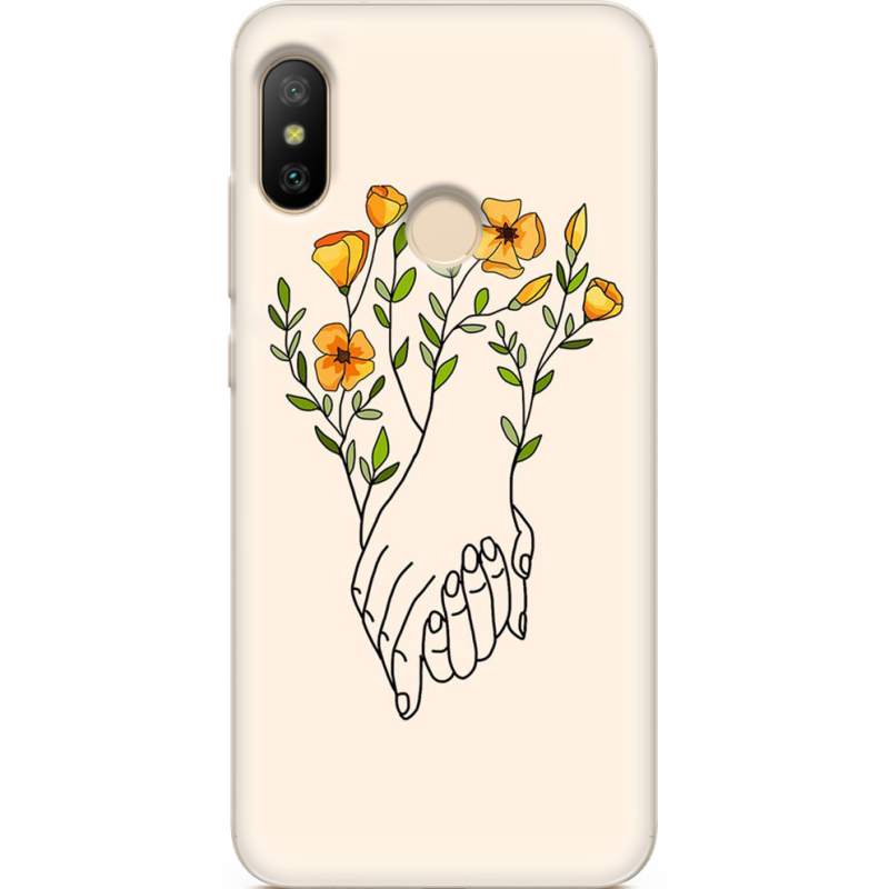 Чехол U-print Xiaomi Mi A2 Lite Flower Hands