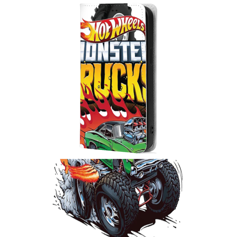 Чохол-книжка BoxFace для OnePlus Nord  Hot Wheels Monster Trucks