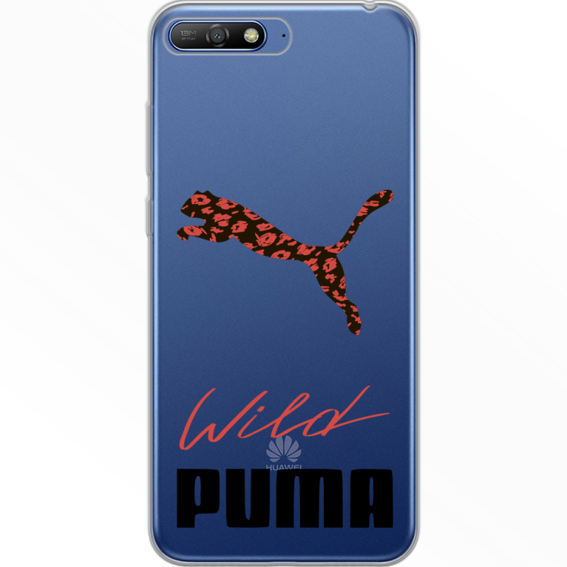 Прозрачный чехол Uprint Huawei Y6 2018 Wild Cat