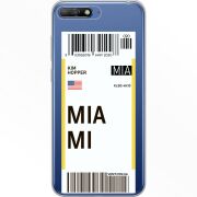 Прозрачный чехол Uprint Huawei Y6 2018 Ticket Miami