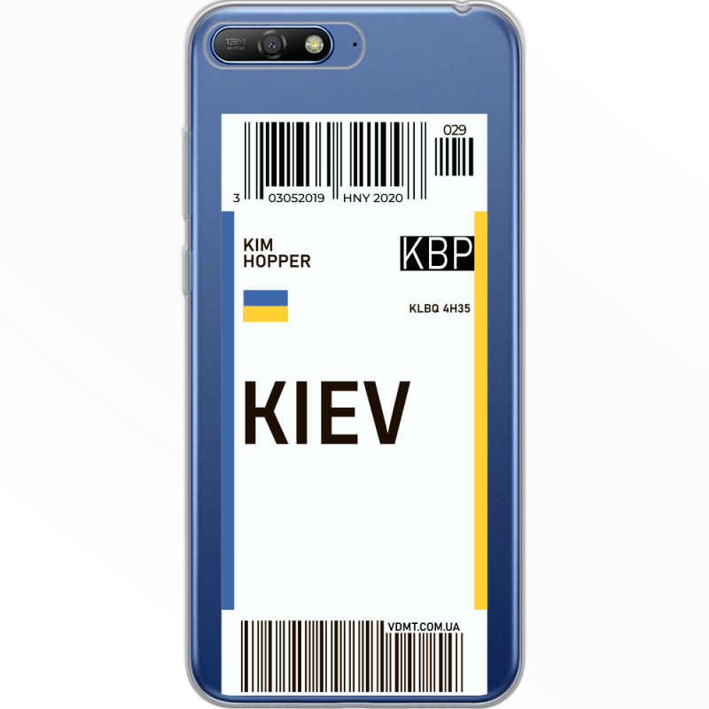 Прозрачный чехол Uprint Huawei Y6 2018 Ticket Kiev