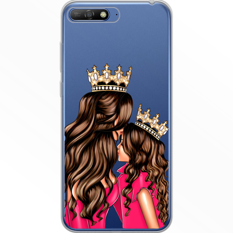 Прозрачный чехол Uprint Huawei Y6 2018 Queen and Princess