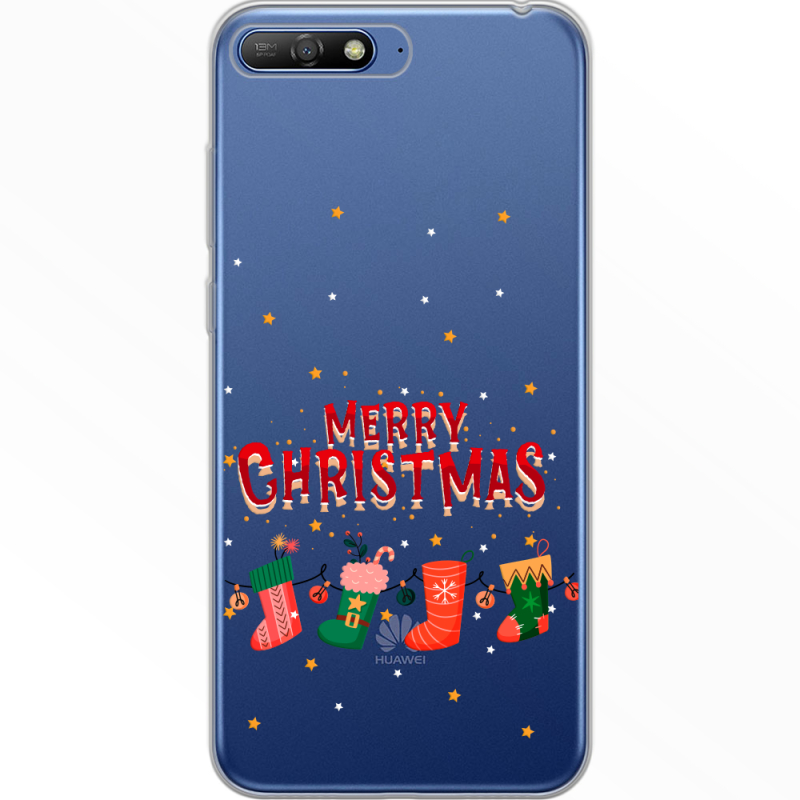Прозрачный чехол Uprint Huawei Y6 2018 Merry Christmas