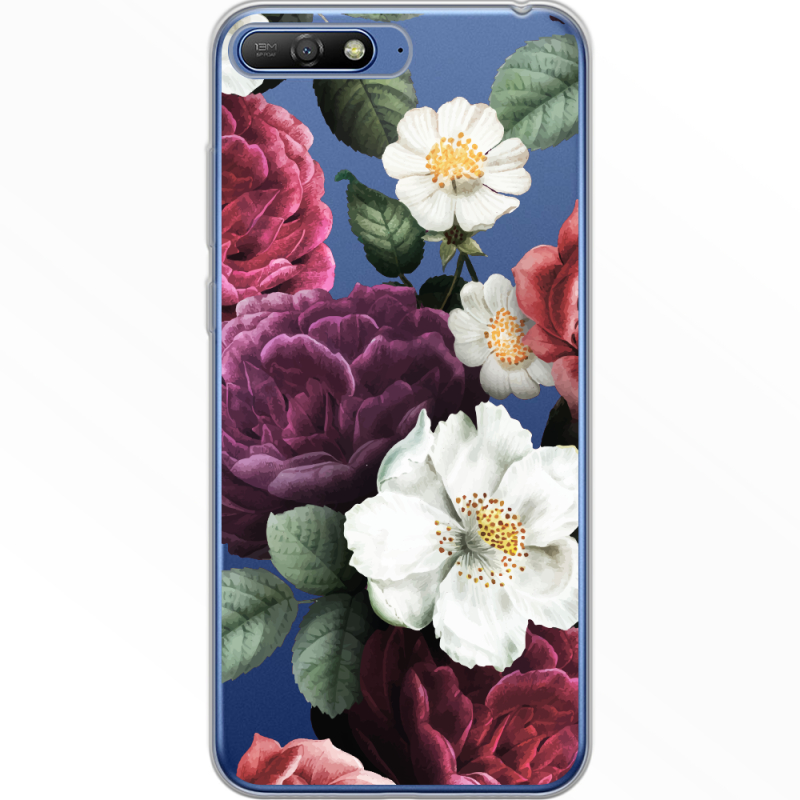 Прозрачный чехол Uprint Huawei Y6 2018 Floral Dark Dreams