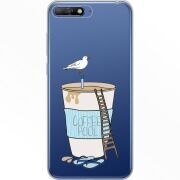 Прозрачный чехол Uprint Huawei Y6 2018 Segull in Cofee Pool
