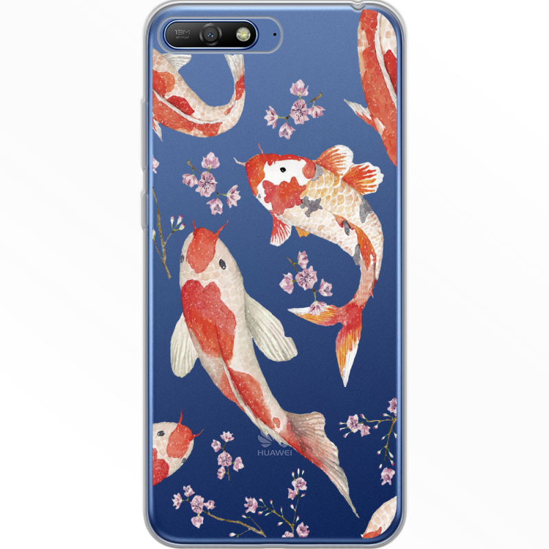 Прозрачный чехол Uprint Huawei Y6 2018 Japanese Koi Fish