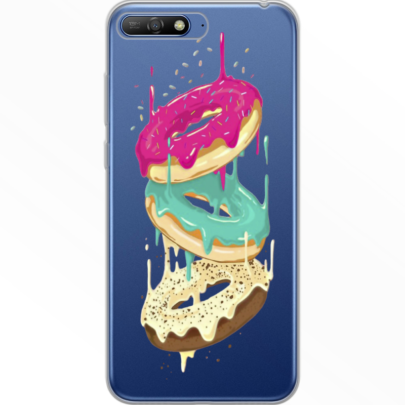 Прозрачный чехол Uprint Huawei Y6 2018 Donuts