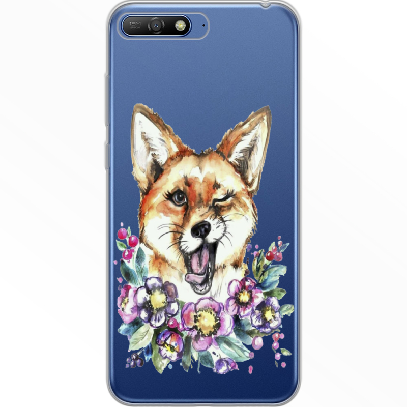 Прозрачный чехол Uprint Huawei Y6 2018 Winking Fox