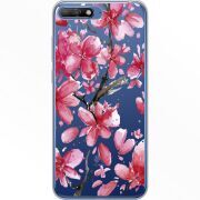 Прозрачный чехол Uprint Huawei Y6 2018 Pink Magnolia