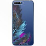 Прозрачный чехол Uprint Huawei Y6 2018 Feathers
