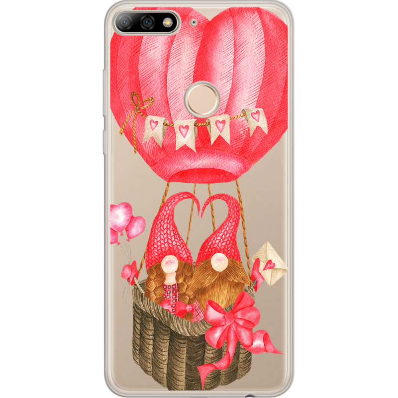 Прозрачный чехол Uprint Huawei Y7 Prime 2018 / Honor 7C Pro Valentine Dwarfs