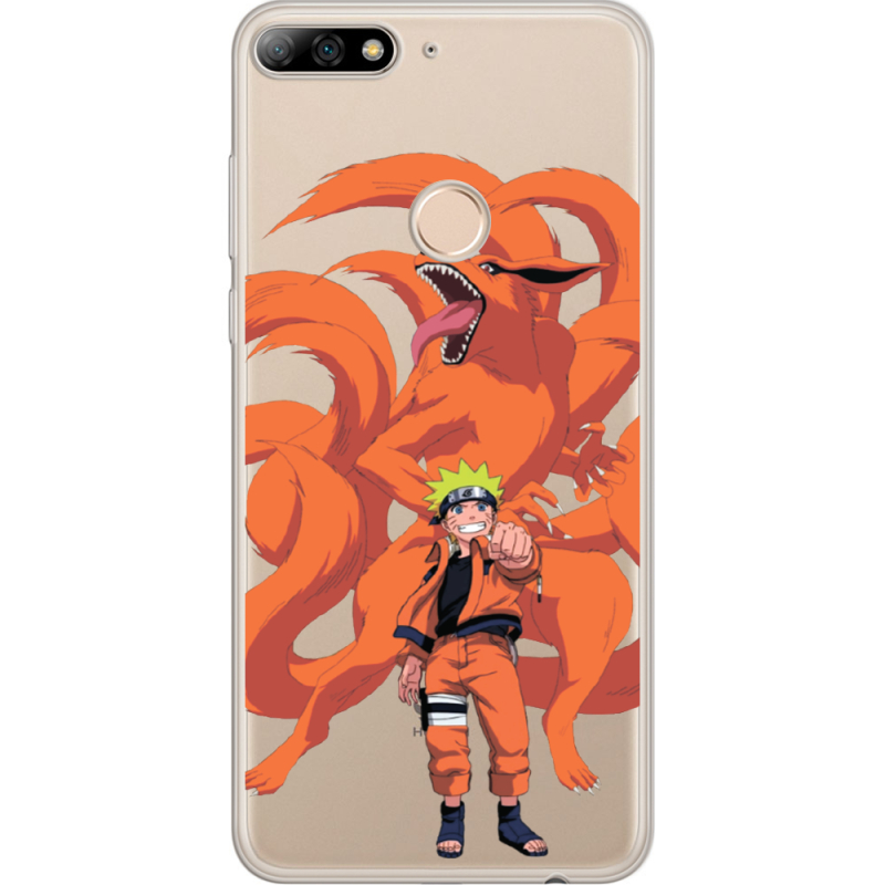 Прозрачный чехол Uprint Huawei Y7 Prime 2018 / Honor 7C Pro Naruto and Kurama