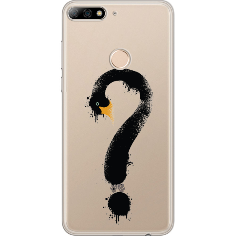 Прозрачный чехол Uprint Huawei Y7 Prime 2018 / Honor 7C Pro Swan question