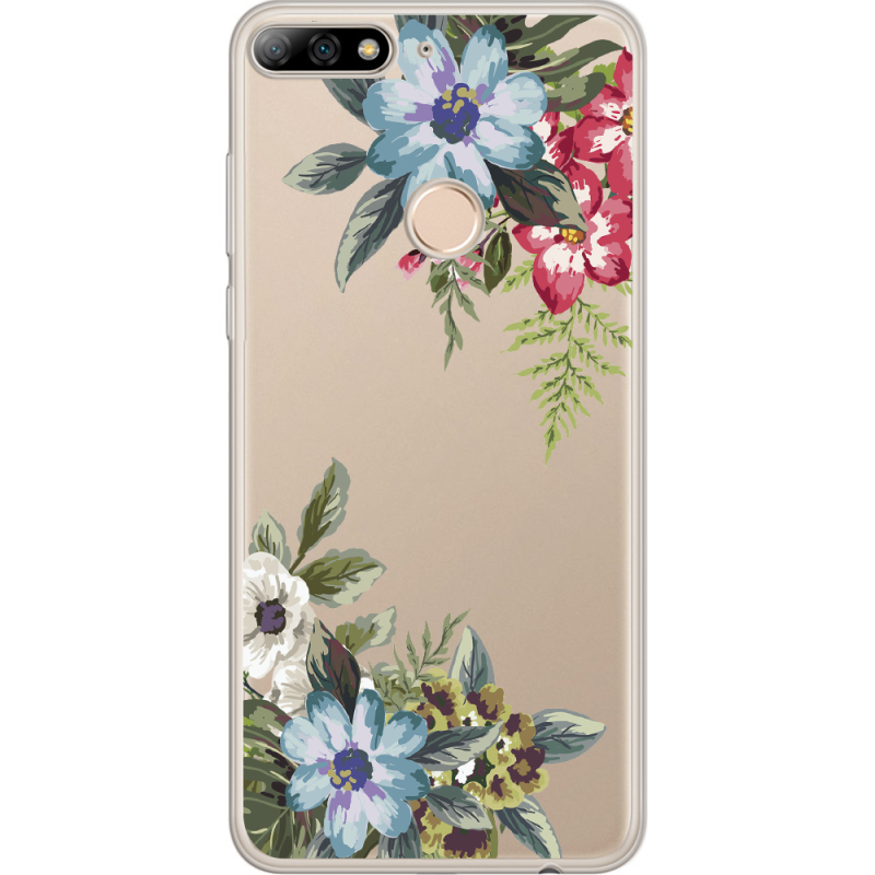 Прозрачный чехол Uprint Huawei Y7 Prime 2018 / Honor 7C Pro Floral