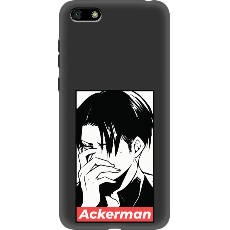 Черный чехол Uprint Huawei Y5 2018 / Honor 7A Attack On Titan - Ackerman