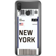 Прозрачный чехол Uprint Huawei P Smart Plus Ticket New York