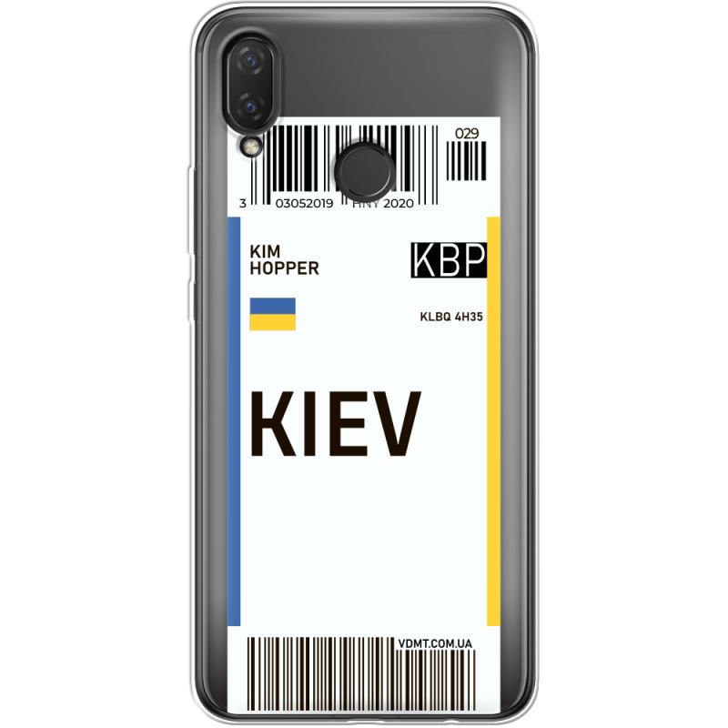 Прозрачный чехол Uprint Huawei P Smart Plus Ticket Kiev