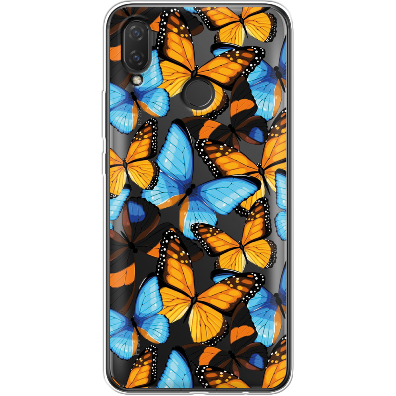 Прозрачный чехол Uprint Huawei P Smart Plus Butterfly Morpho