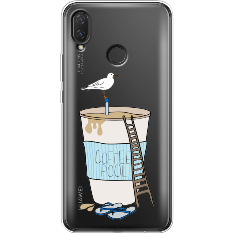 Прозрачный чехол Uprint Huawei P Smart Plus Segull in Cofee Pool