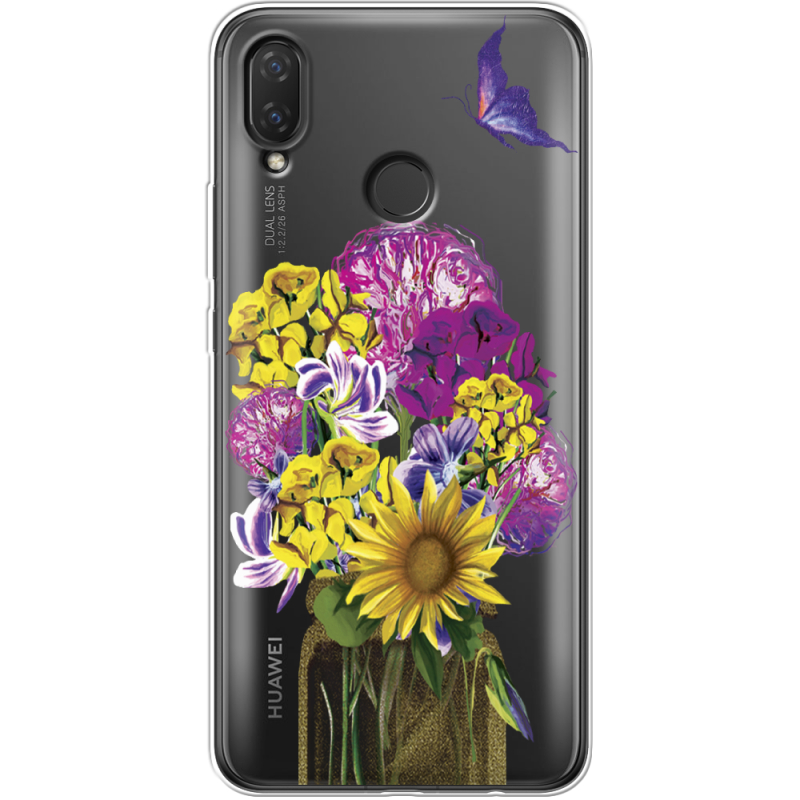 Прозрачный чехол Uprint Huawei P Smart Plus My Bouquet