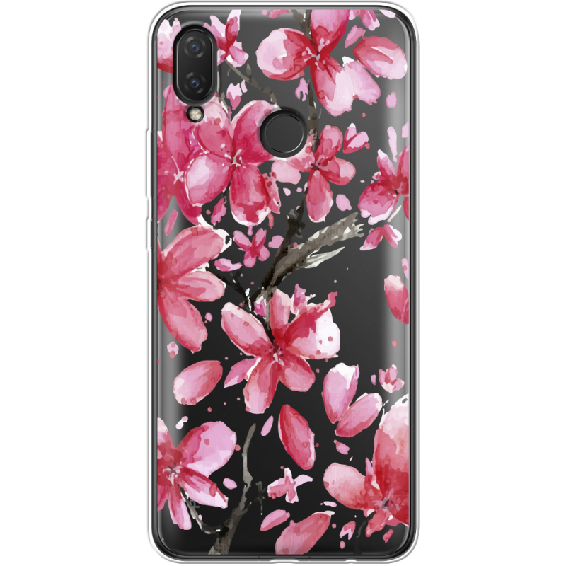 Прозрачный чехол Uprint Huawei P Smart Plus Pink Magnolia
