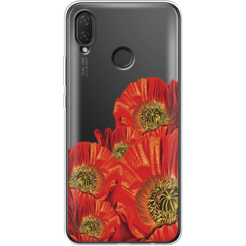 Прозрачный чехол Uprint Huawei P Smart Plus Red Poppies