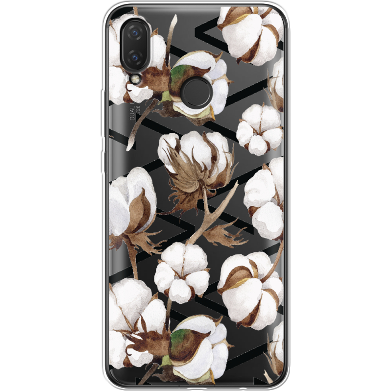 Прозрачный чехол Uprint Huawei P Smart Plus Cotton flowers