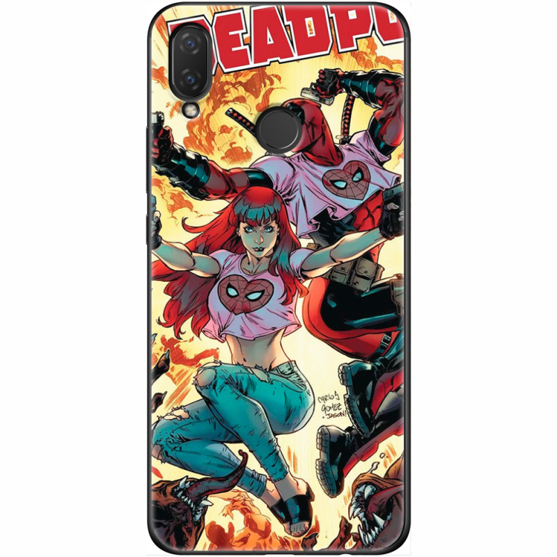 Чехол Uprint Huawei P Smart Plus Deadpool and Mary Jane
