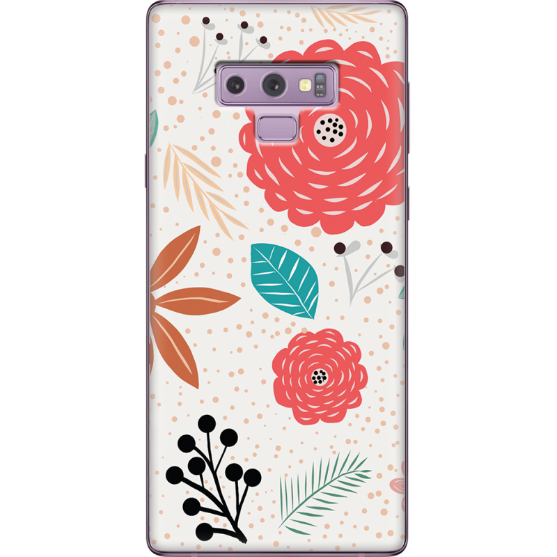 Чехол U-print Samsung N960 Galaxy Note 9 Line Flowers