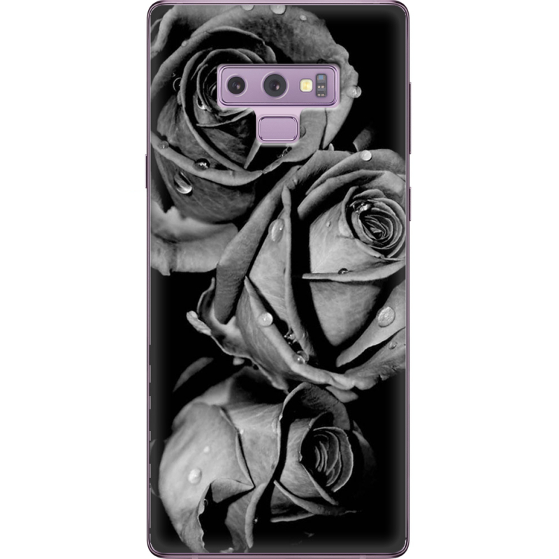 Чехол U-print Samsung N960 Galaxy Note 9 Black and White Roses