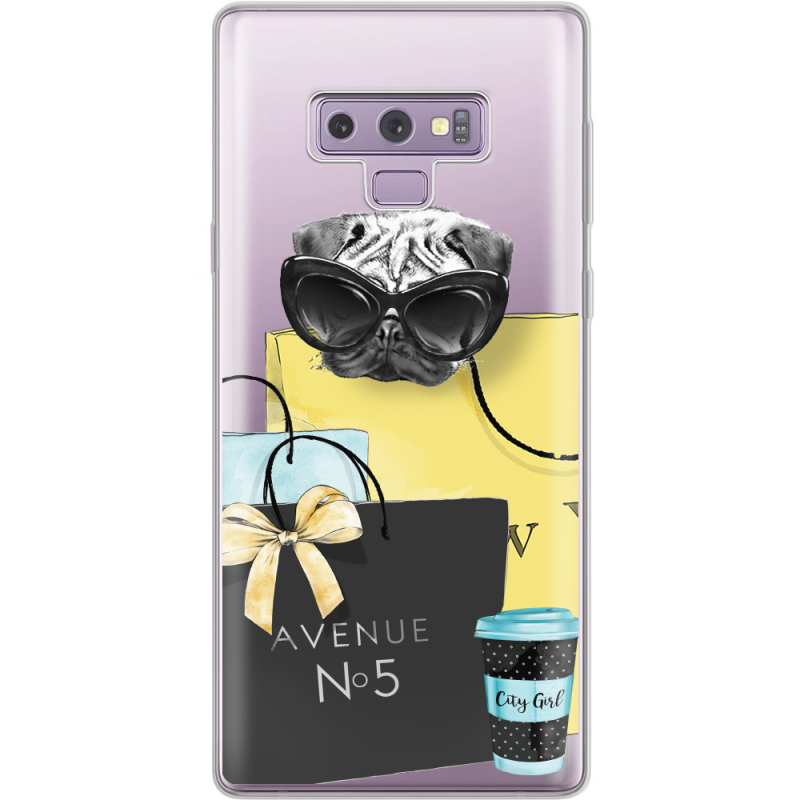 Прозрачный чехол Uprint Samsung N960 Galaxy Note 9 Fashion Pug