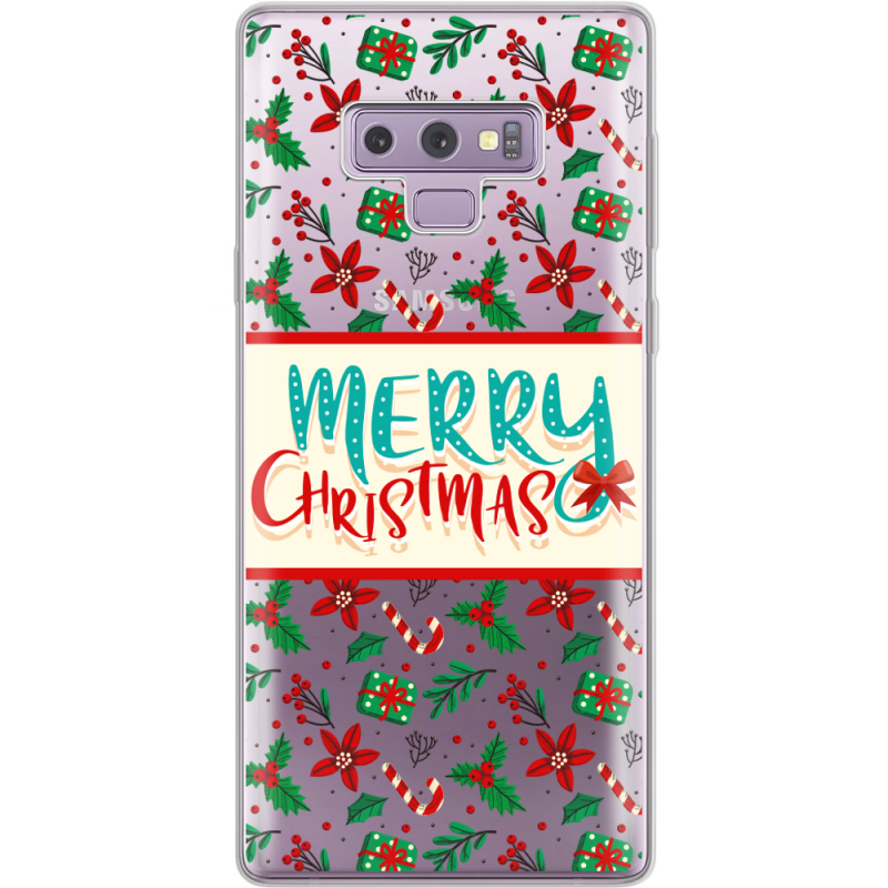 Прозрачный чехол Uprint Samsung N960 Galaxy Note 9 Vintage Christmas Pattern