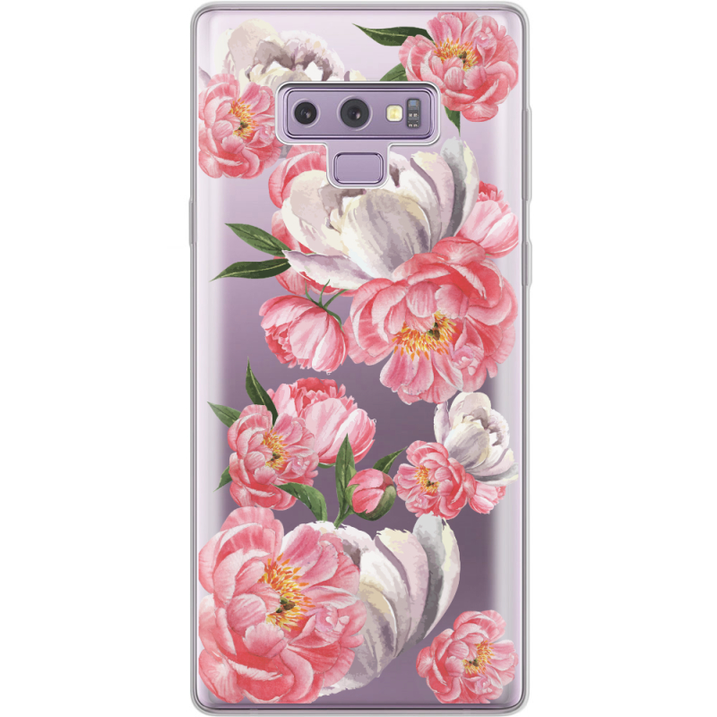 Прозрачный чехол Uprint Samsung N960 Galaxy Note 9 Peony Watercolor Style