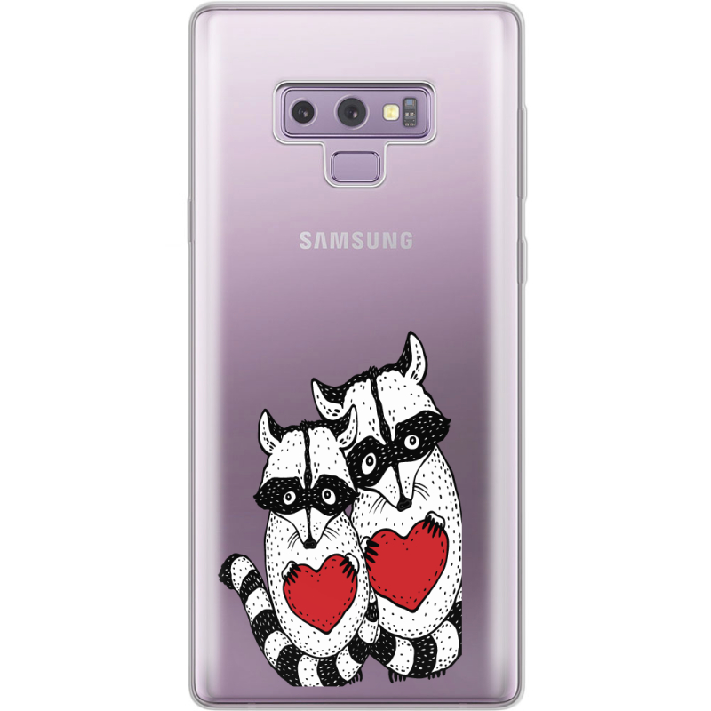 Прозрачный чехол Uprint Samsung N960 Galaxy Note 9 Raccoons in love