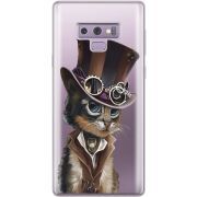 Прозрачный чехол Uprint Samsung N960 Galaxy Note 9 Steampunk Cat