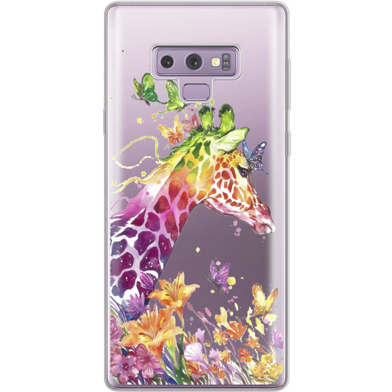 Прозрачный чехол Uprint Samsung N960 Galaxy Note 9 Colorful Giraffe