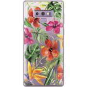 Прозрачный чехол Uprint Samsung N960 Galaxy Note 9 Tropical Flowers