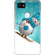Чехол Uprint Google Pixel 2 XL Skier Snowman