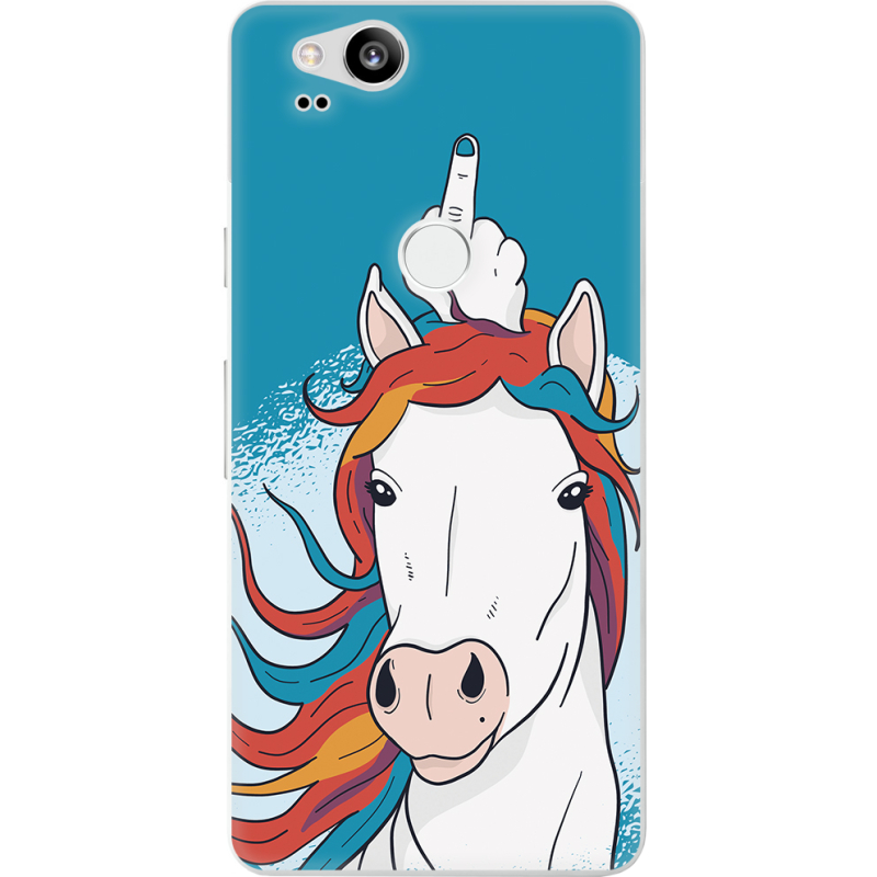 Чехол Uprint Google Pixel 2 Fuck Unicorn